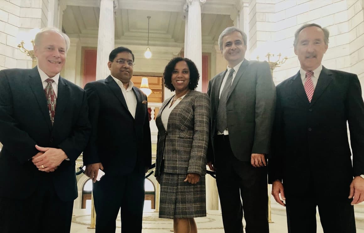 With Sabina Matos, Randhir Jaiswal and Rhode Island state officials