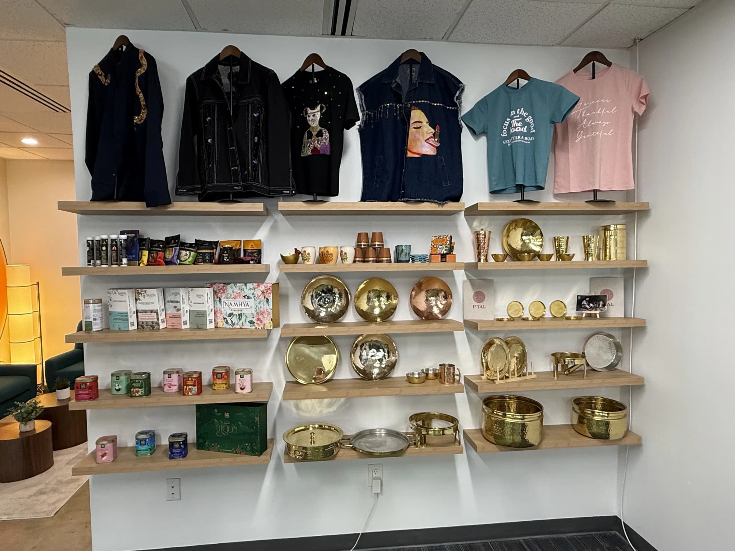 Indian products on display on the USICC showcase shelves